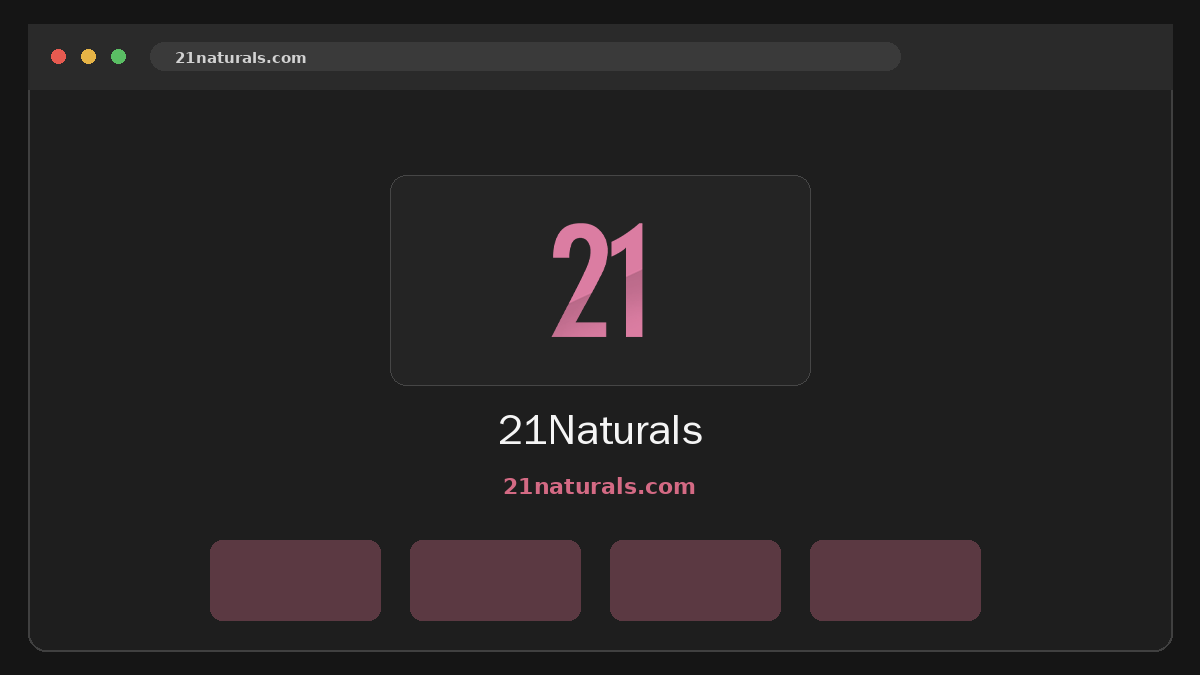 21Naturals website preview