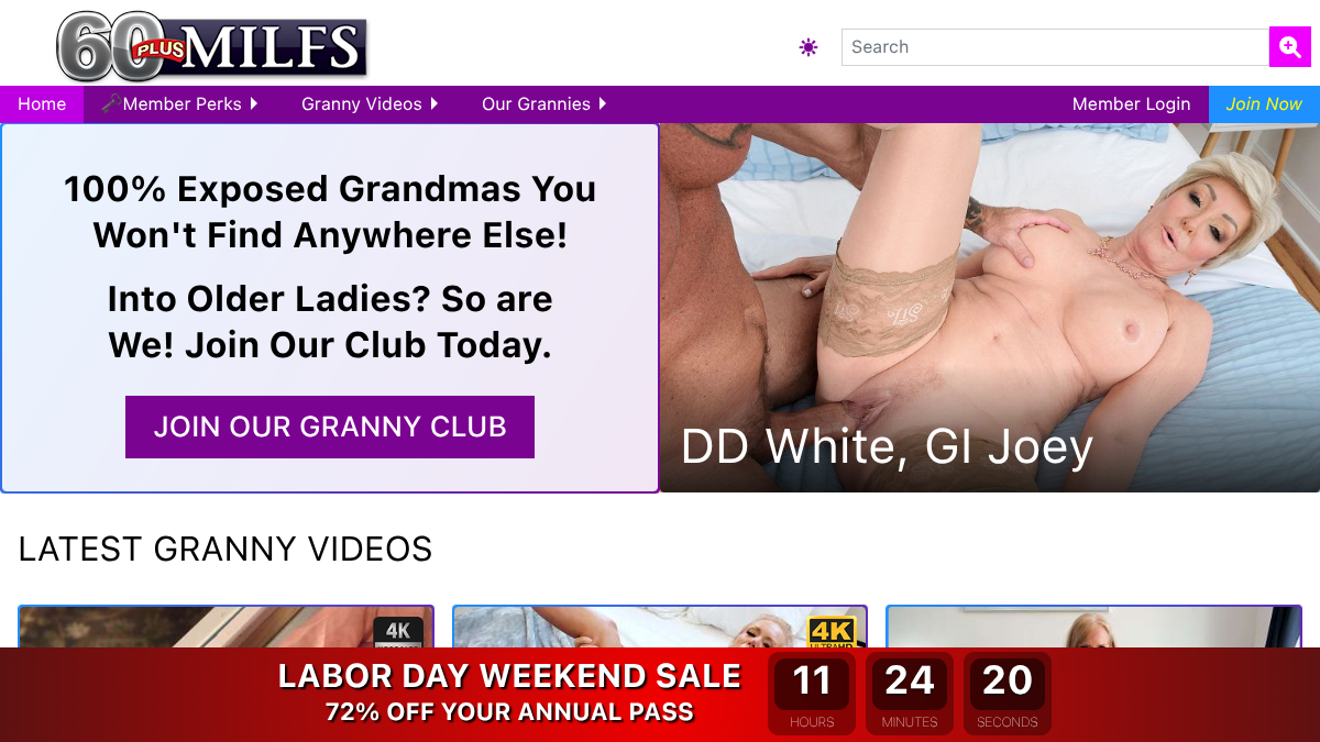60 Plus Milfs website preview