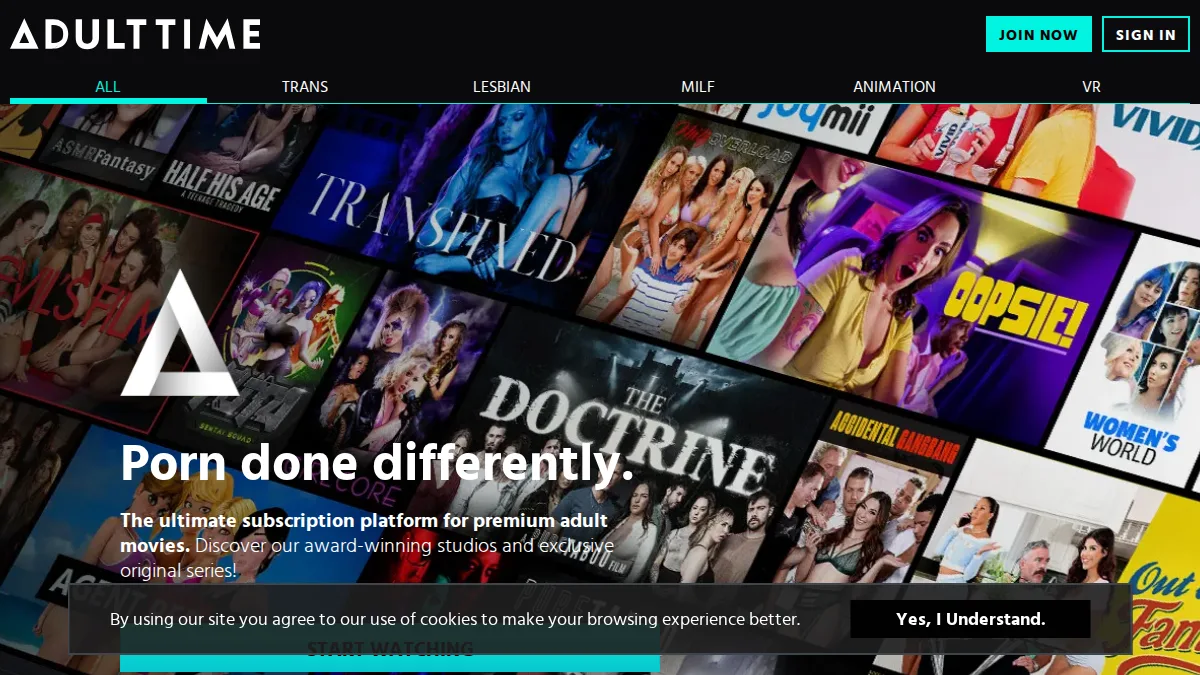 AdultTime website preview