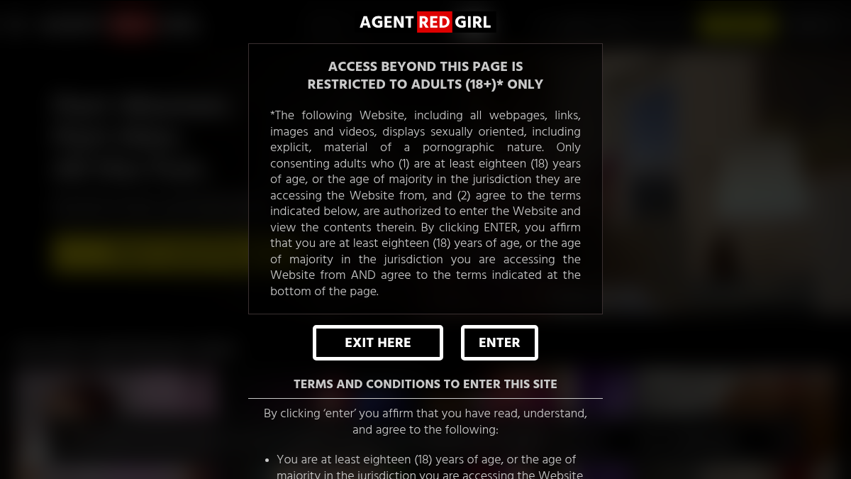 AgentRedGirl website preview