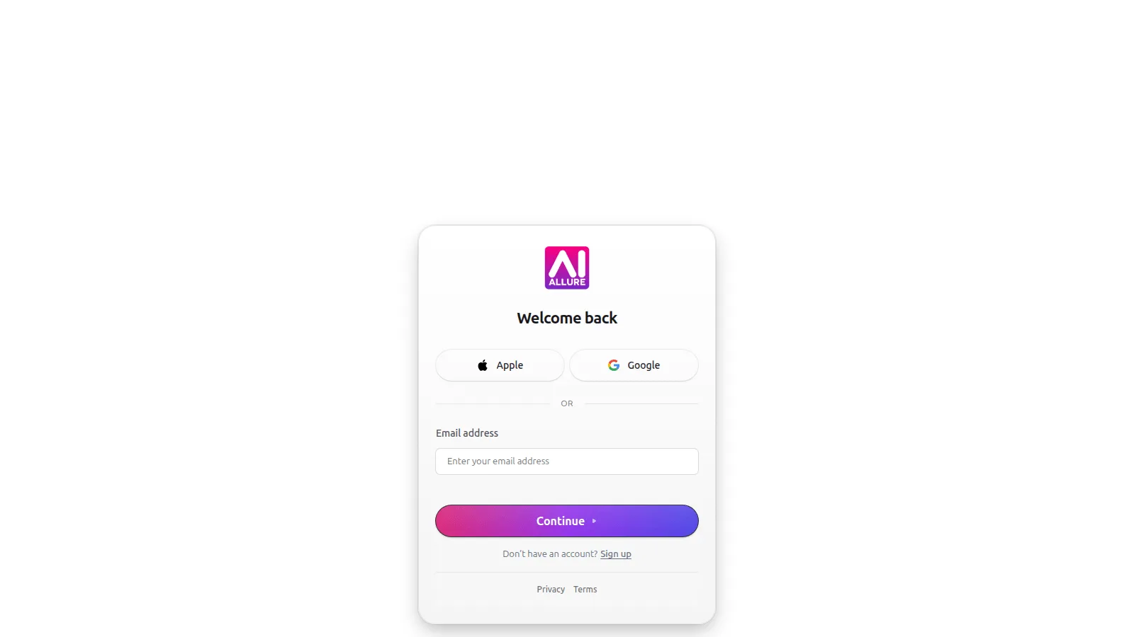 aiAllure website preview