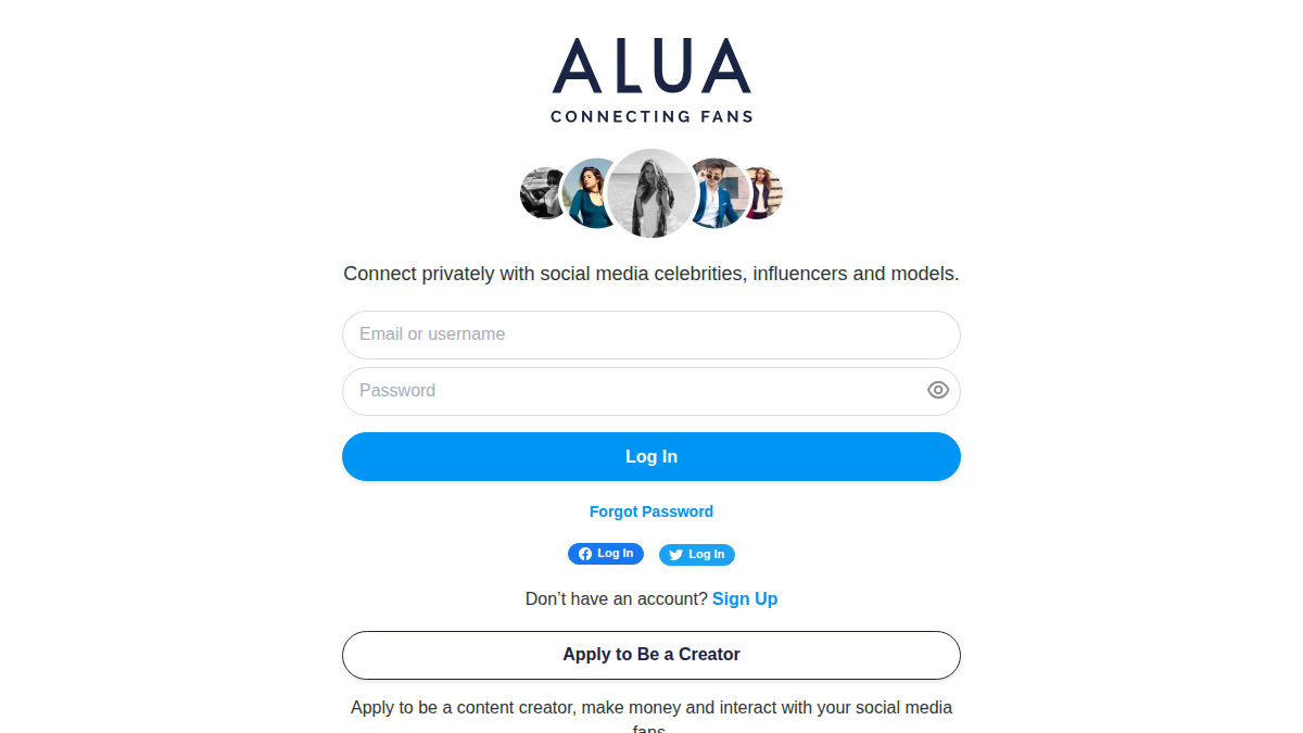 Alua website preview