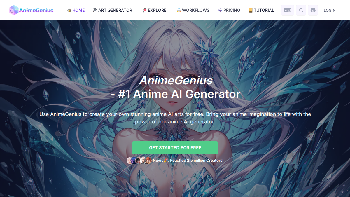 AnimeGenius website preview