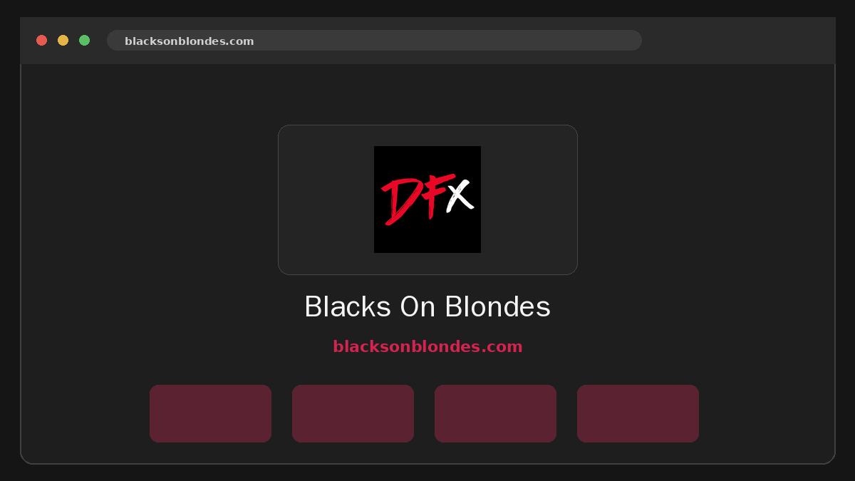 Blacks On Blondes website preview
