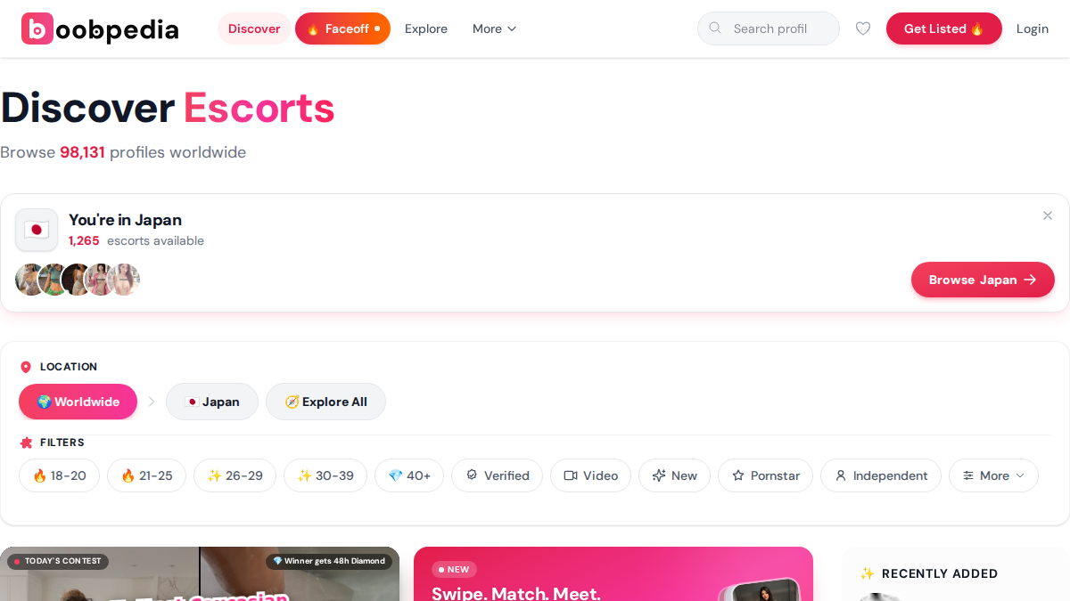 Boobpedia website preview