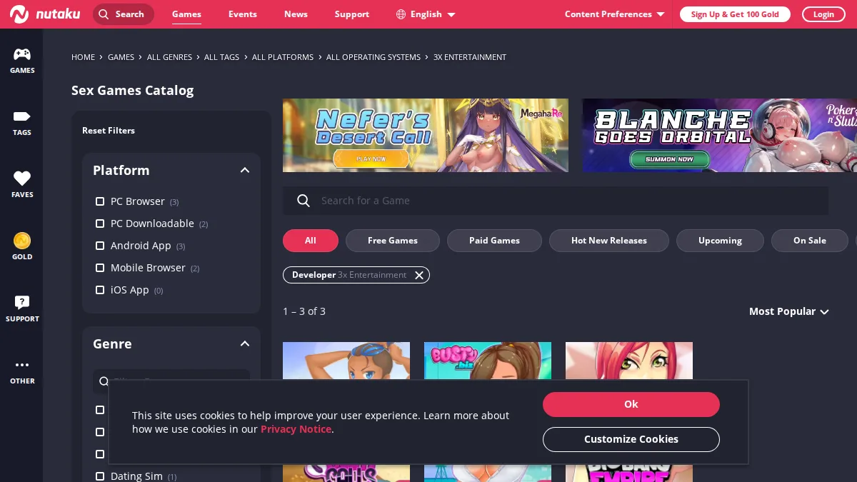 Booty Calls website preview