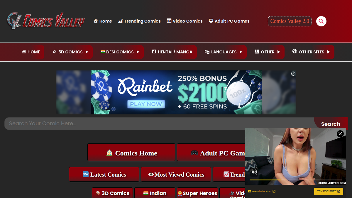 ComicsValley website preview