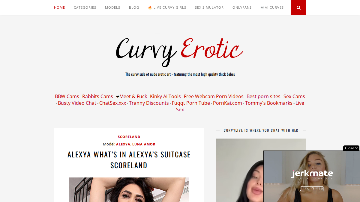 Curvy Erotic website preview