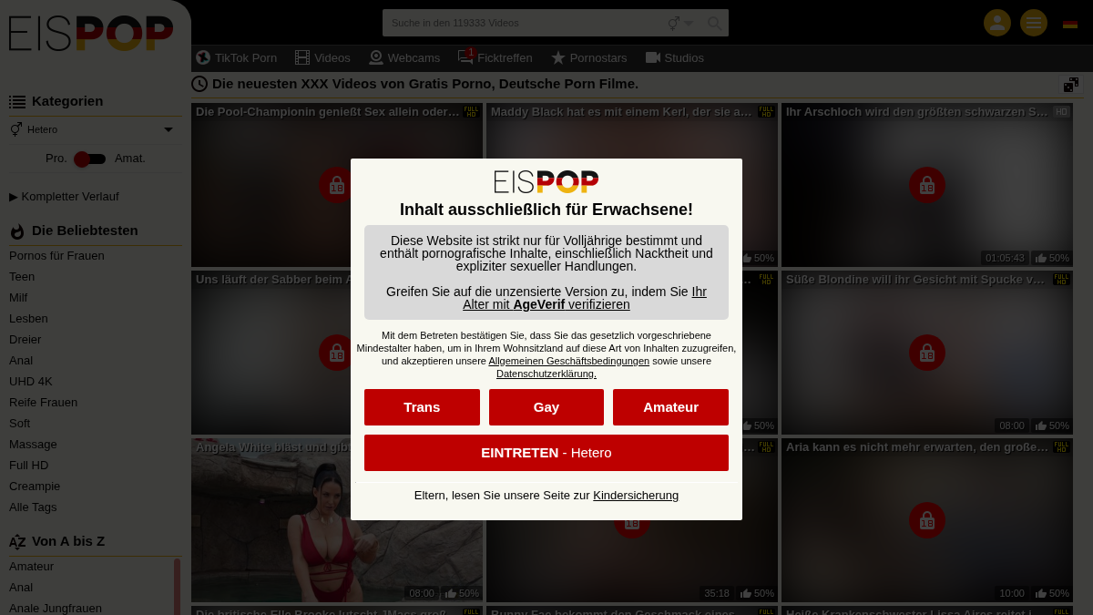 EisPop website preview
