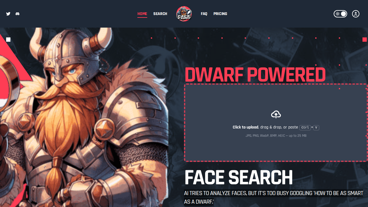 FaceFury website preview