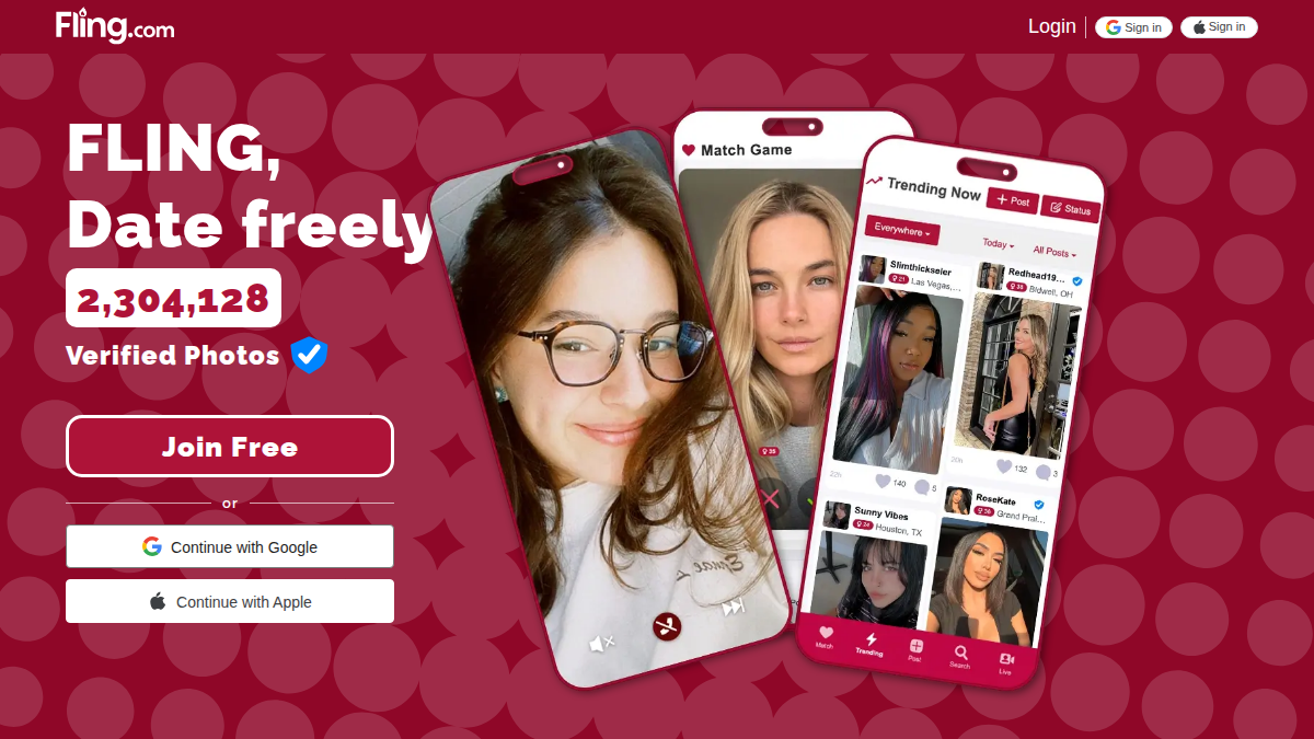 Fling.com website preview