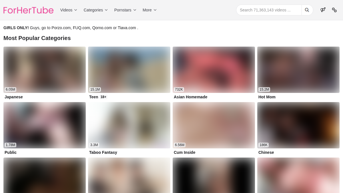 ForHerTube website preview