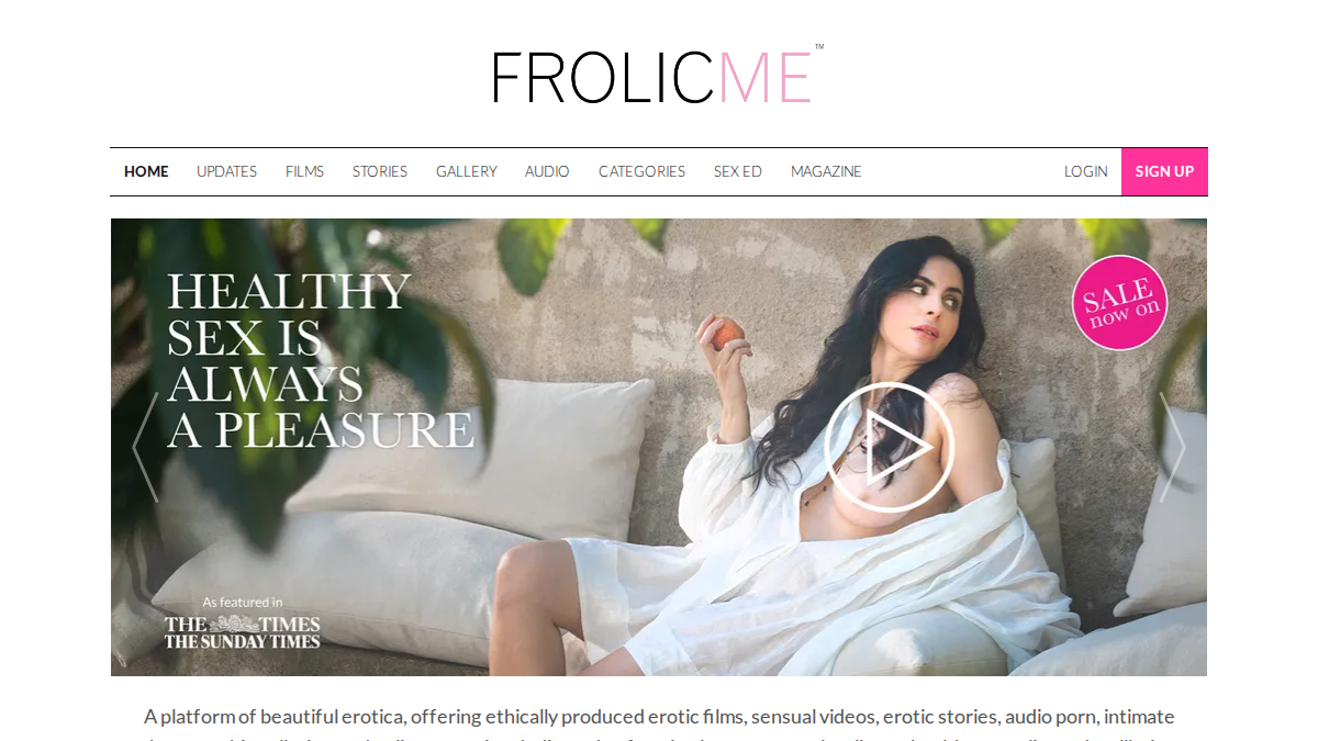 FrolicMe website preview