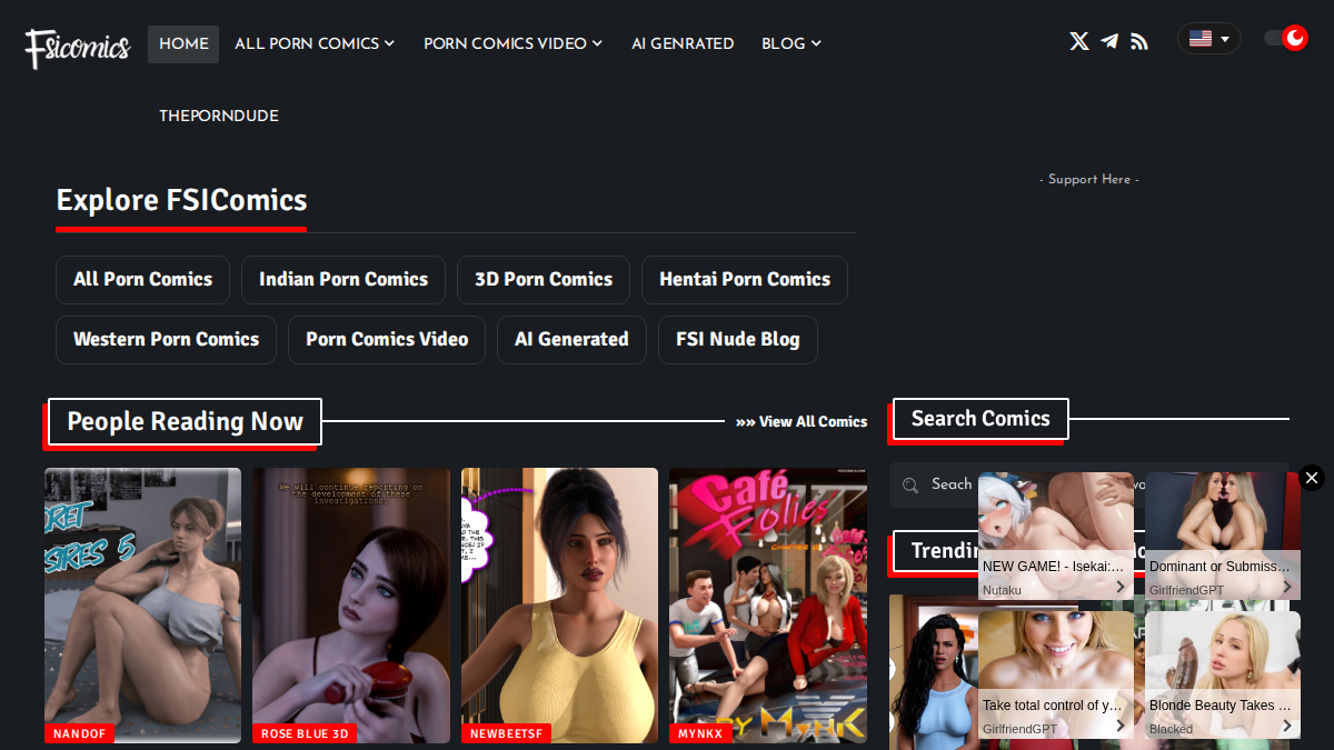 FSI Comics website preview