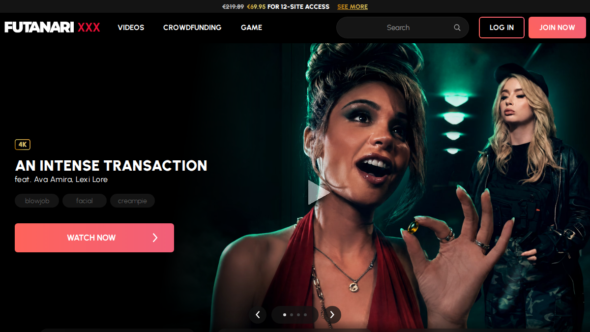 Futanari.xxx website preview