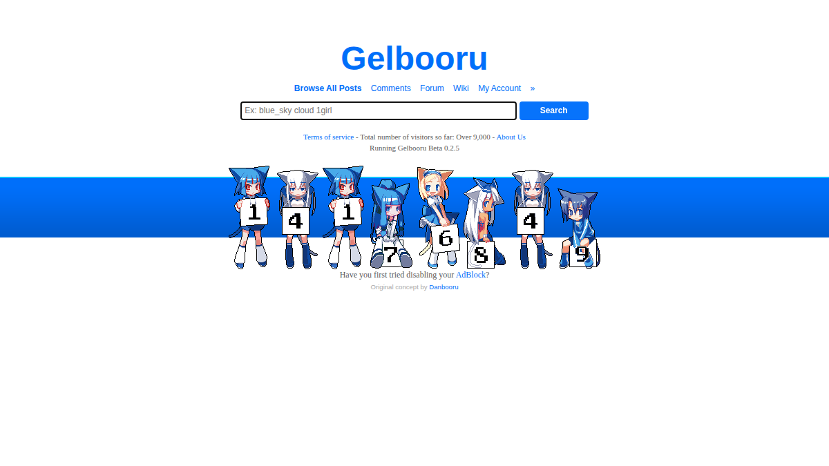 Gelbooru website preview