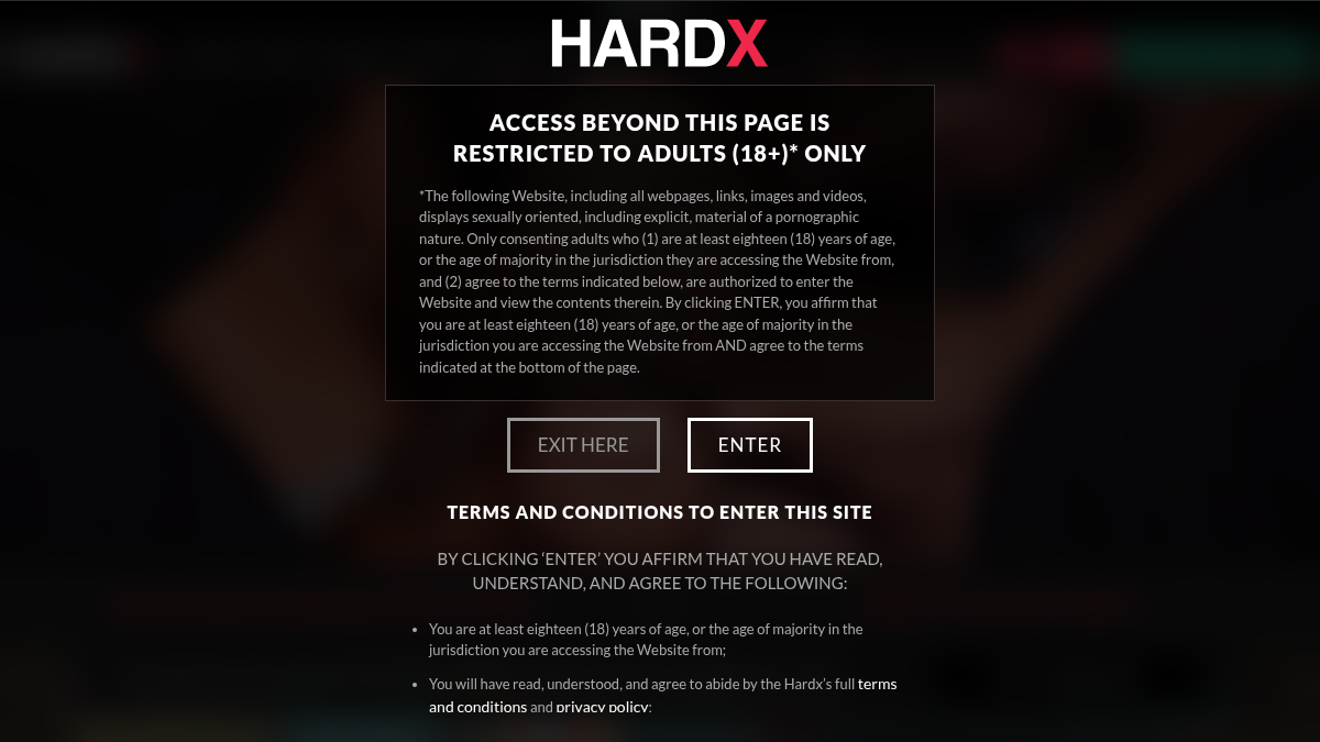 HardX website preview