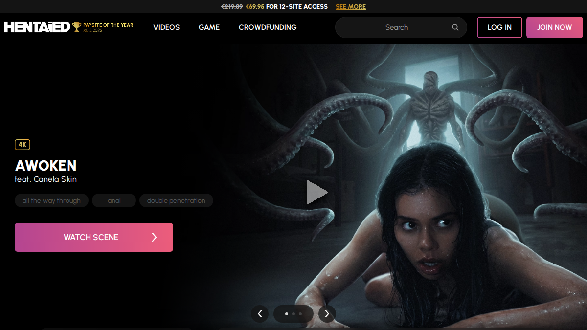 Hentaied website preview