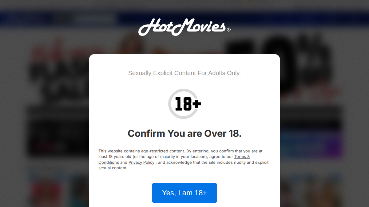 HotMovies website preview