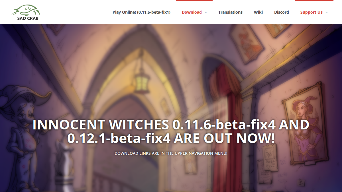 Innocent Witches website preview