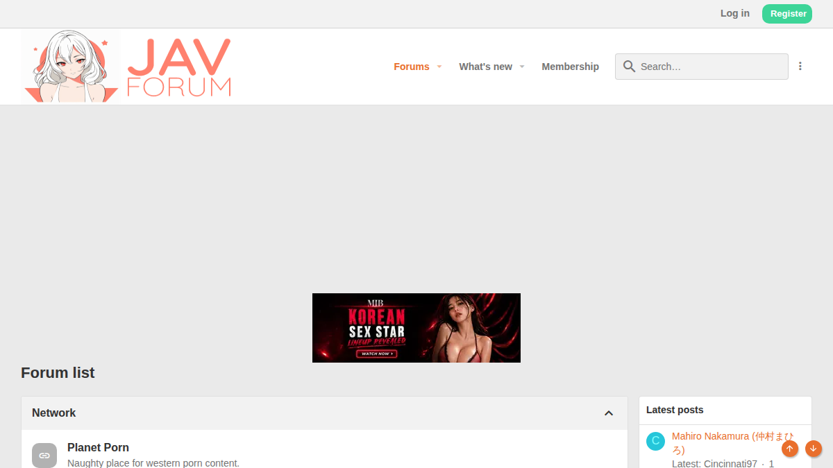 JAV Forum website preview