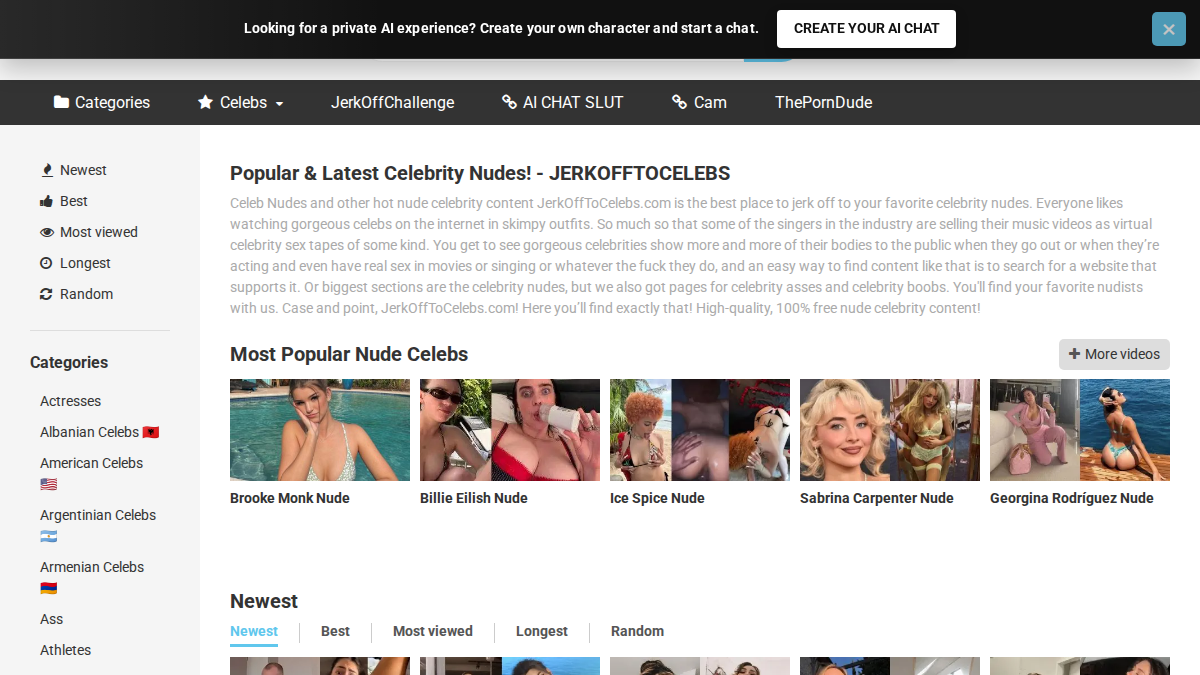 JerkOffToCelebs website preview