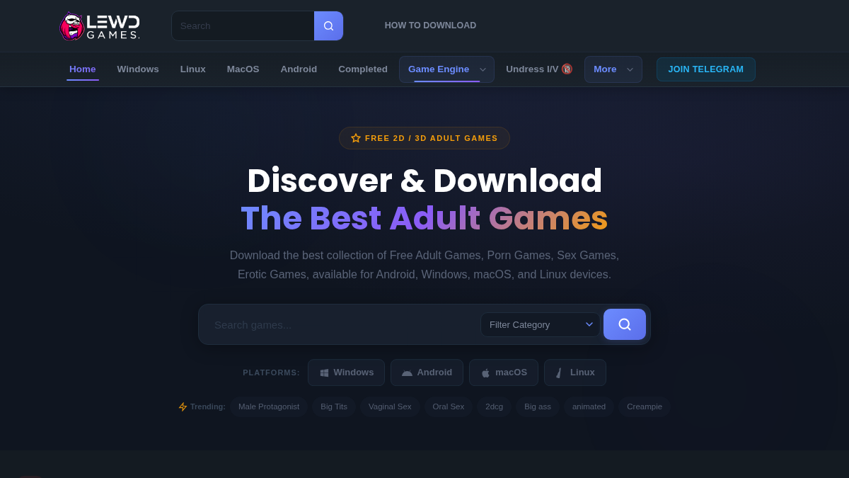 LewdGames website preview