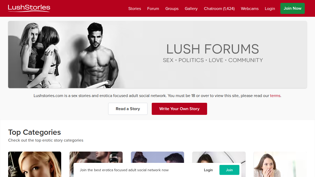 Lush Stories website preview
