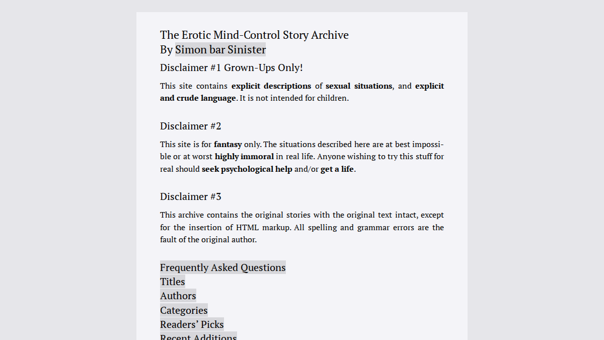 MCStories website preview