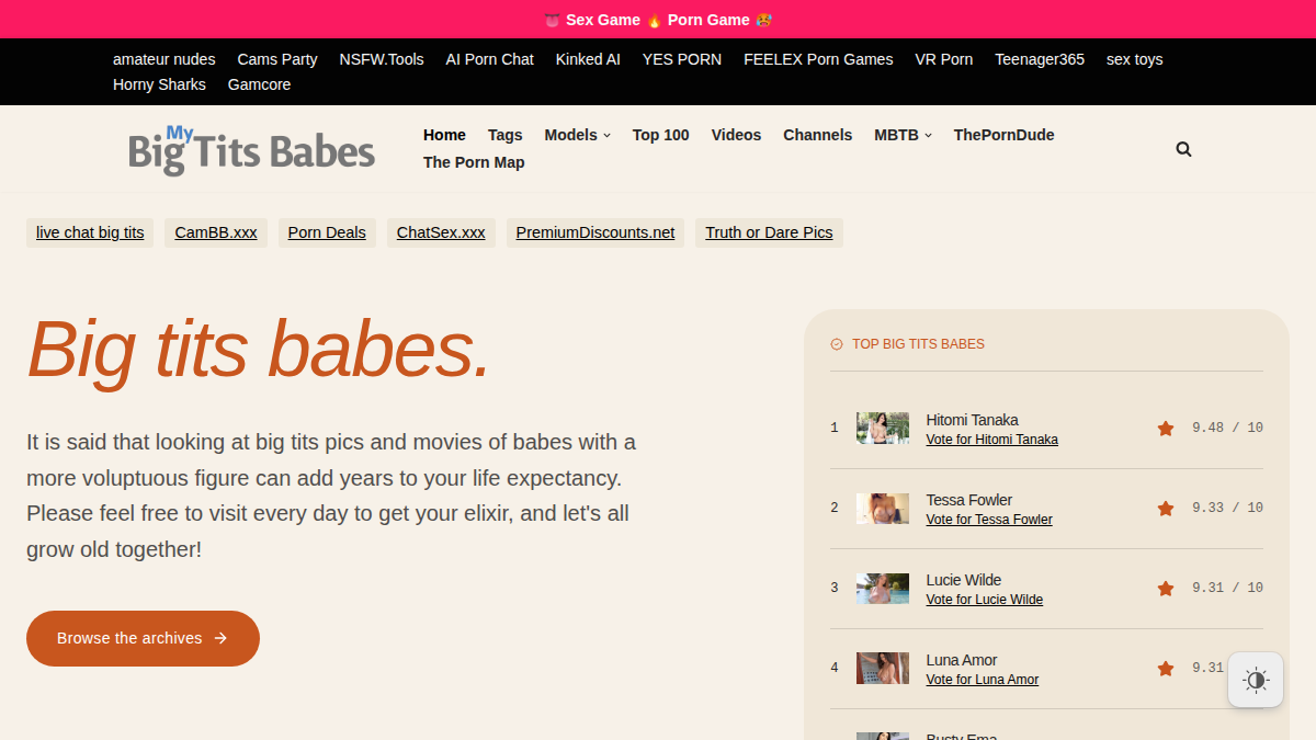 MyBigTitsBabes website preview