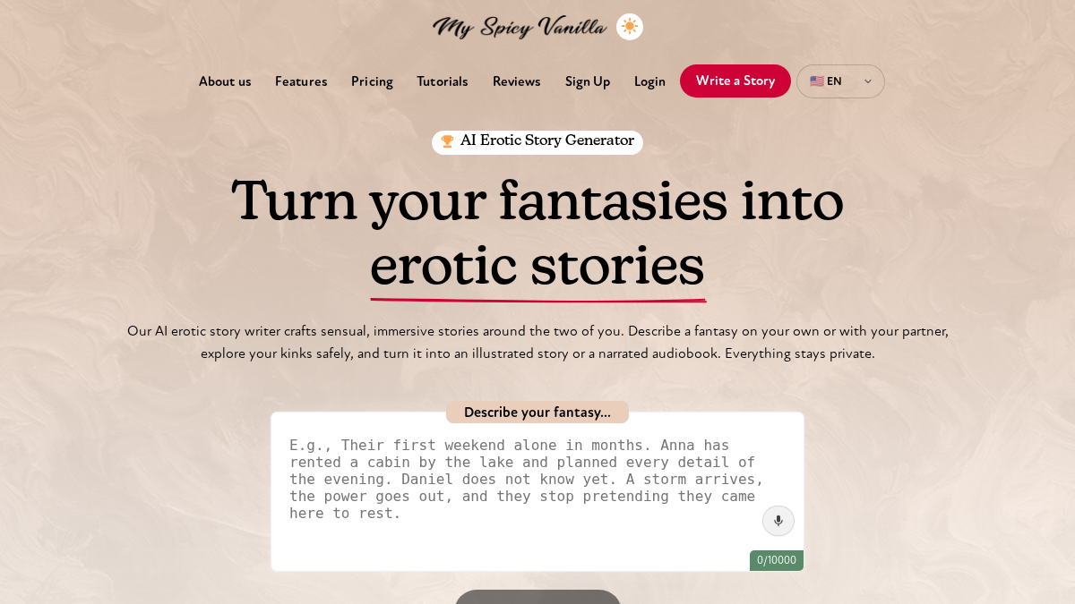 MySpicyVanilla website preview