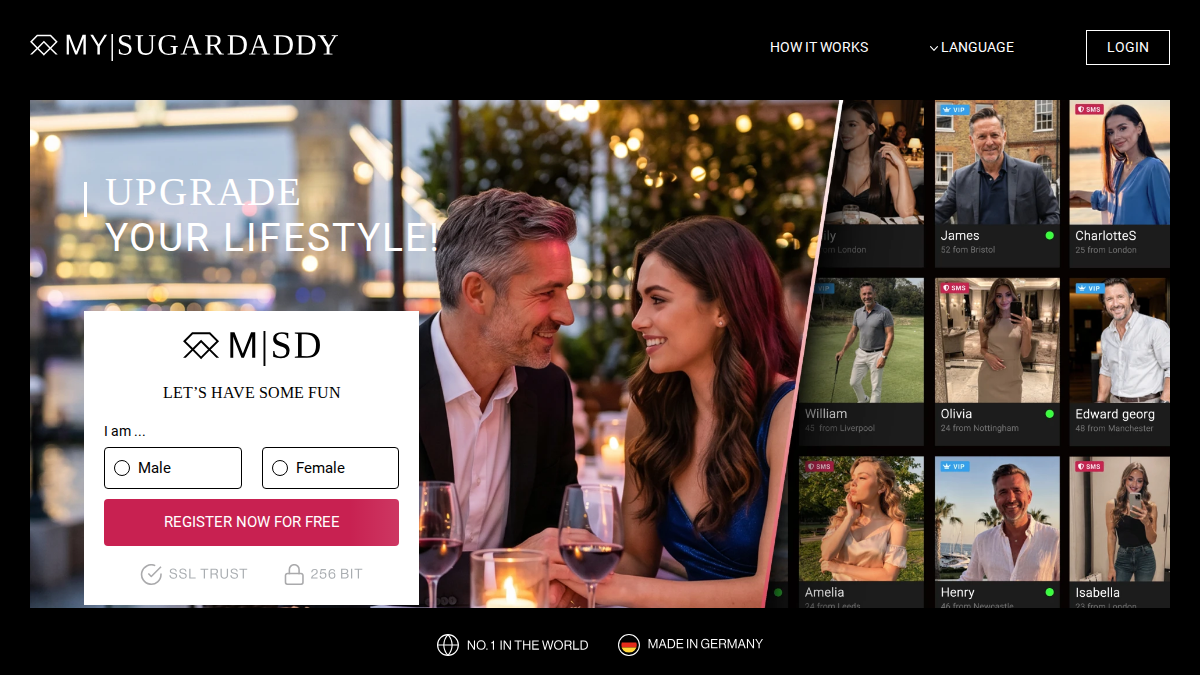 MySugarDaddy website preview