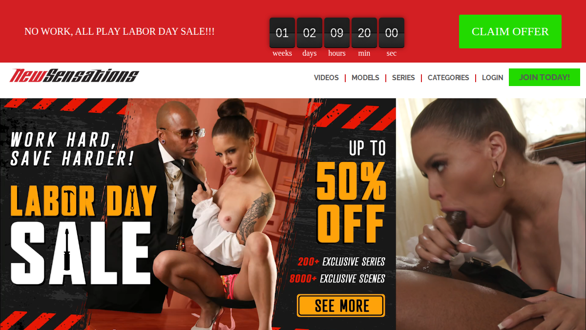 New Sensations website preview