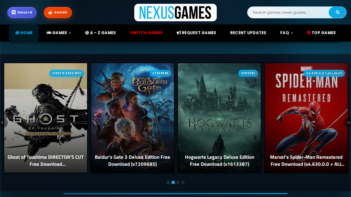 Nexus Games website preview