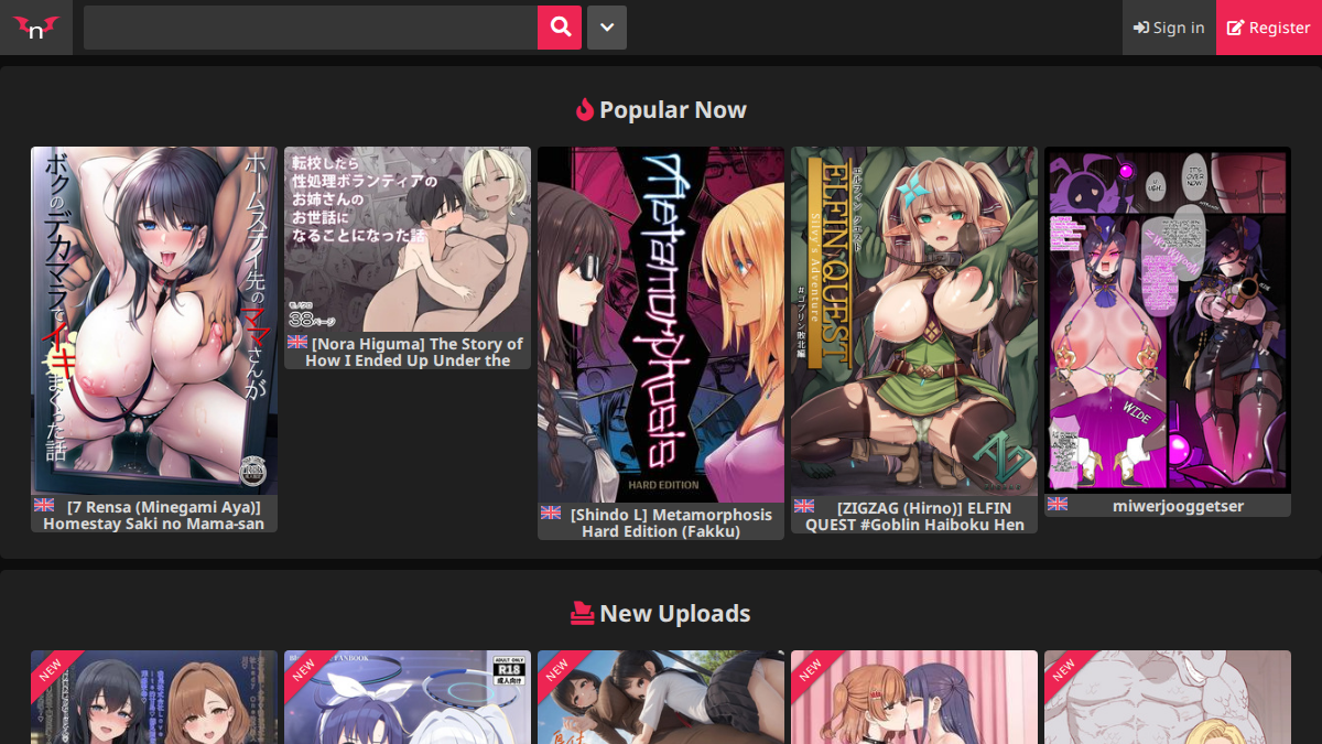 nHentai.xxx website preview