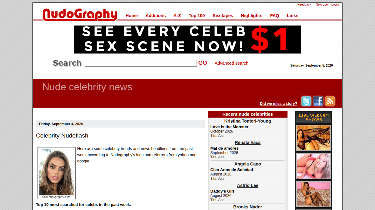 Nudography website preview