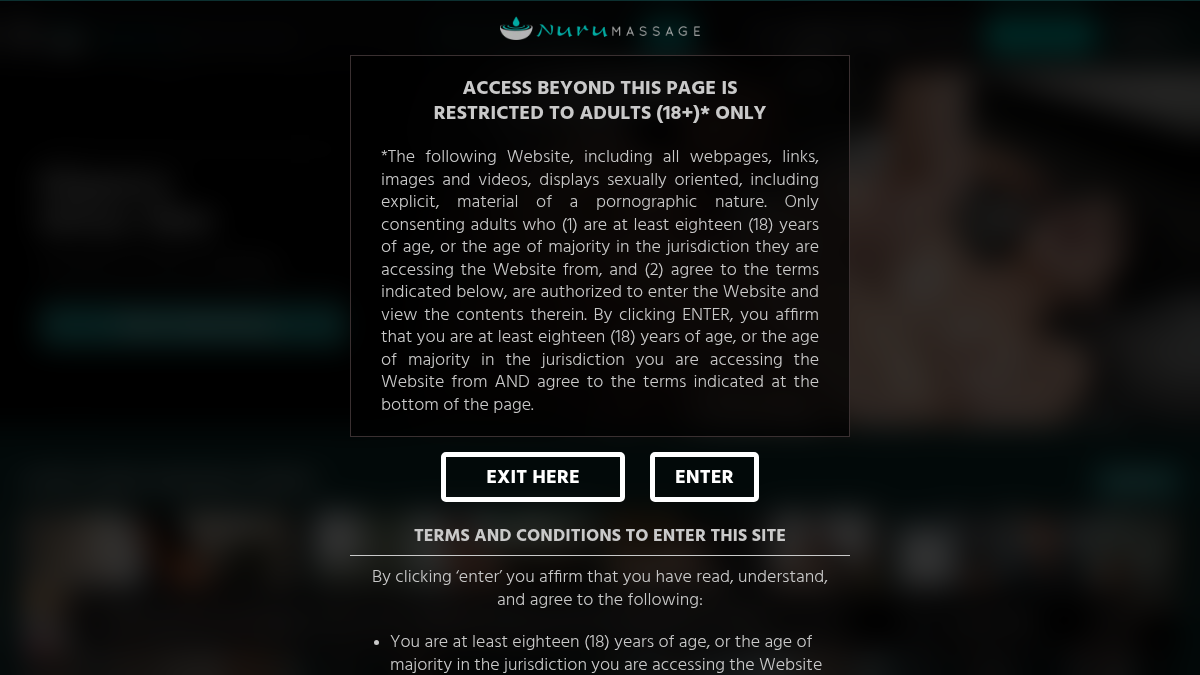 Nuru Massage website preview