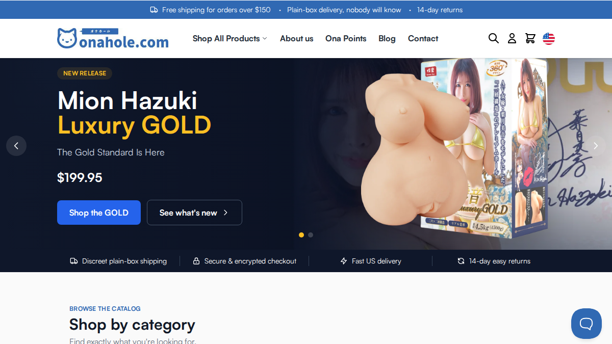 Onahole website preview