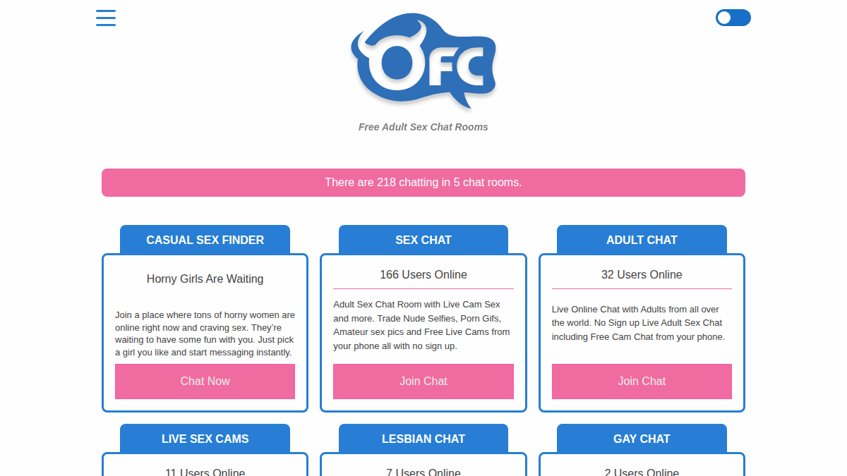 OnlineFreeChat website preview