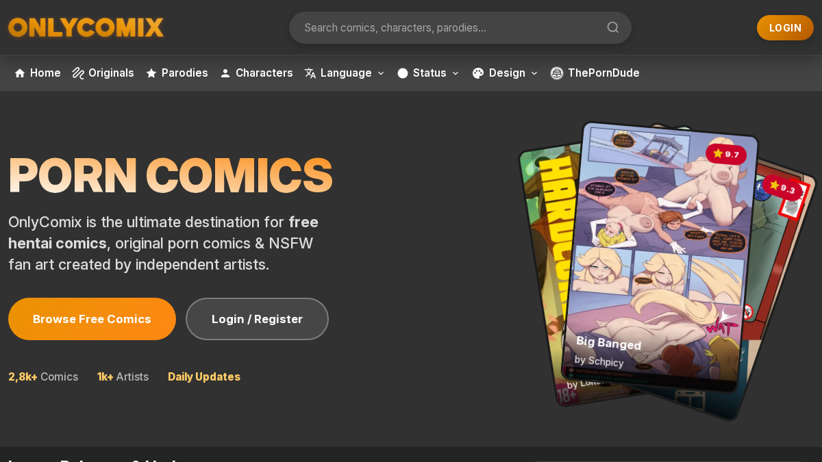 OnlyComix website preview