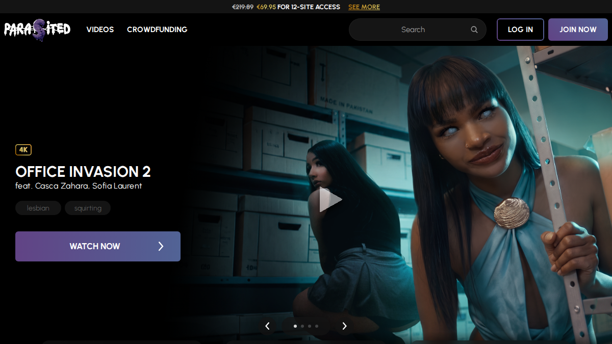 Parasited website preview