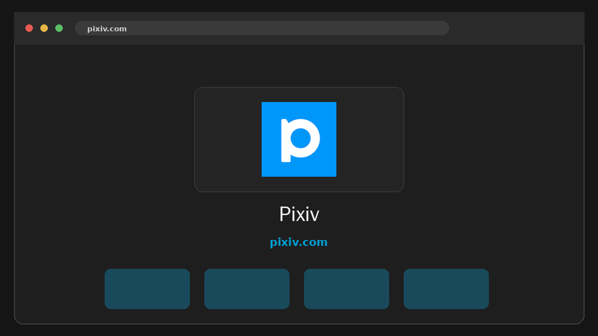 Pixiv website preview