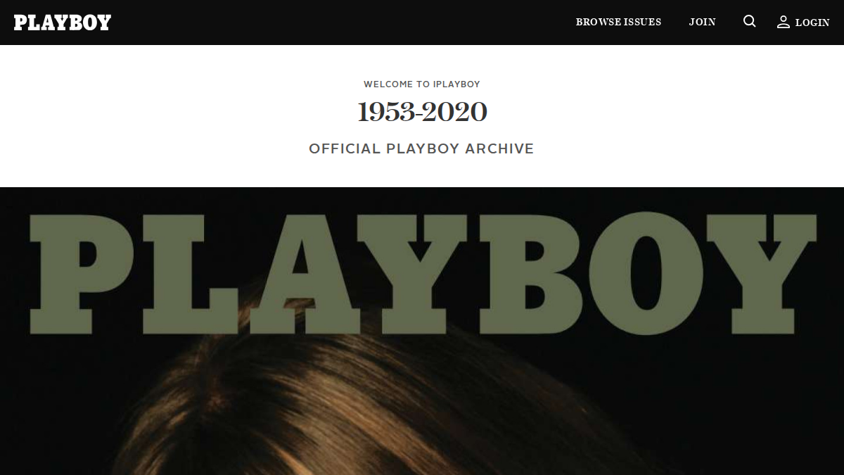 Playboy Magazines website preview