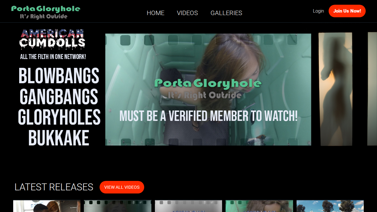 Porta Gloryhole website preview