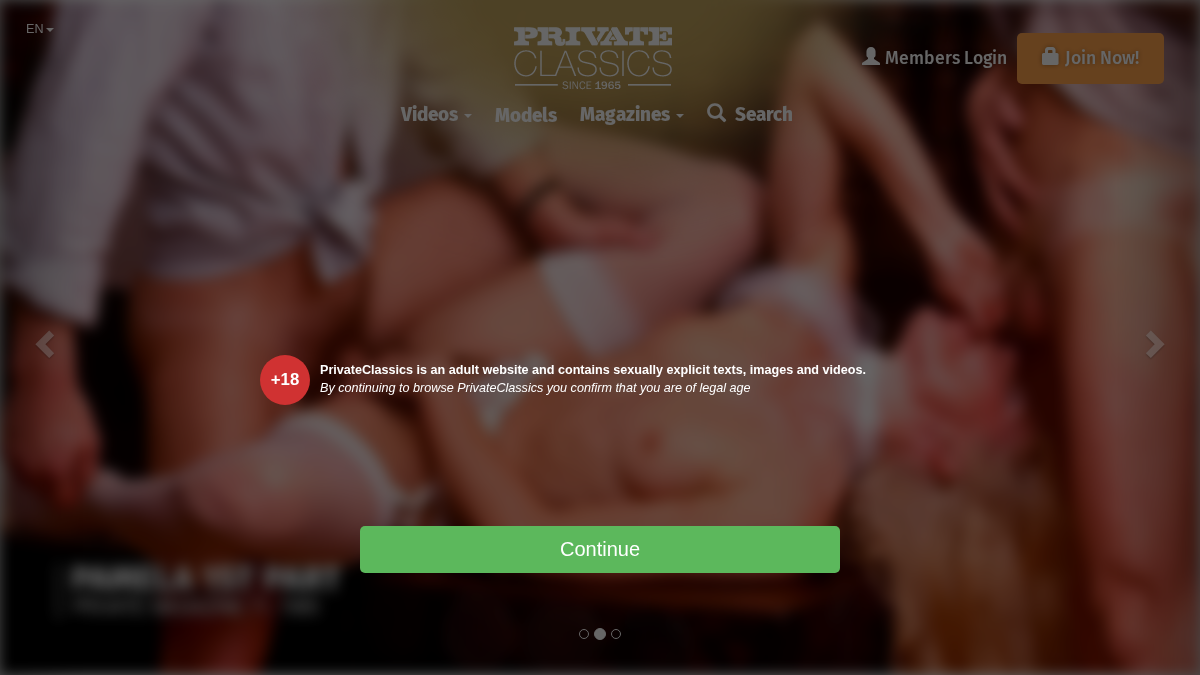 Private Classics website preview
