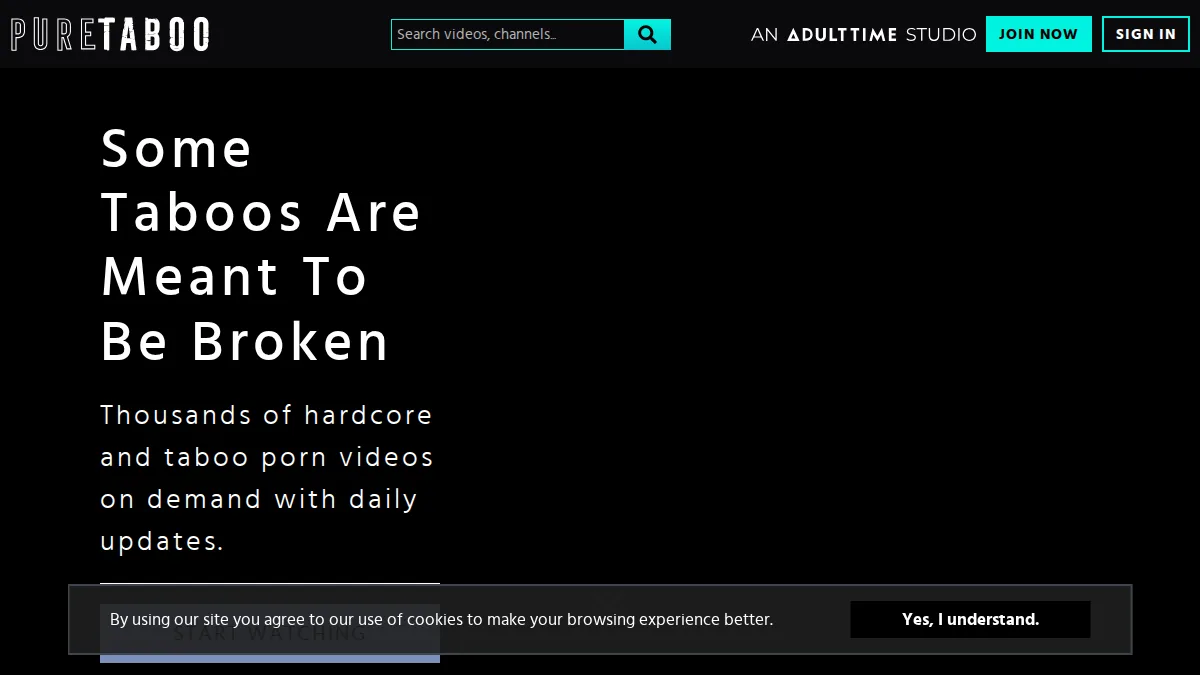 Pure Taboo website preview