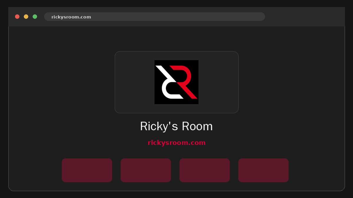 Ricky's Room website preview