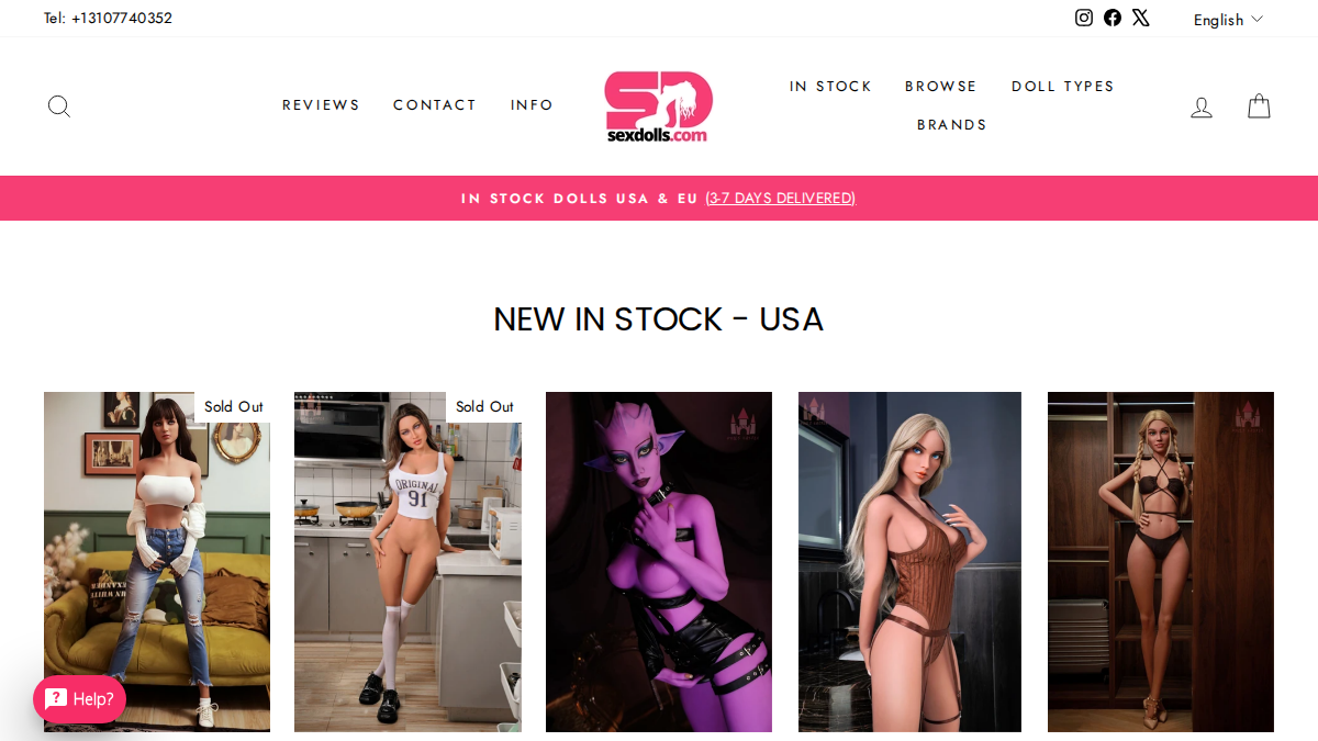 Sex Dolls website preview