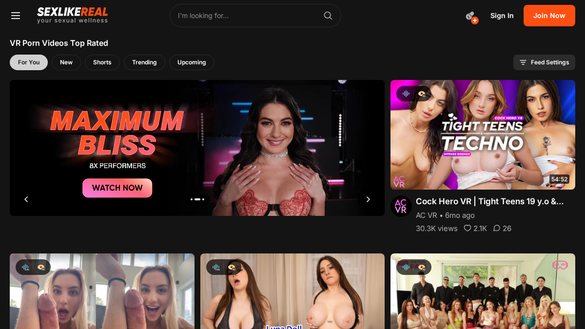 SexLikeReal website preview