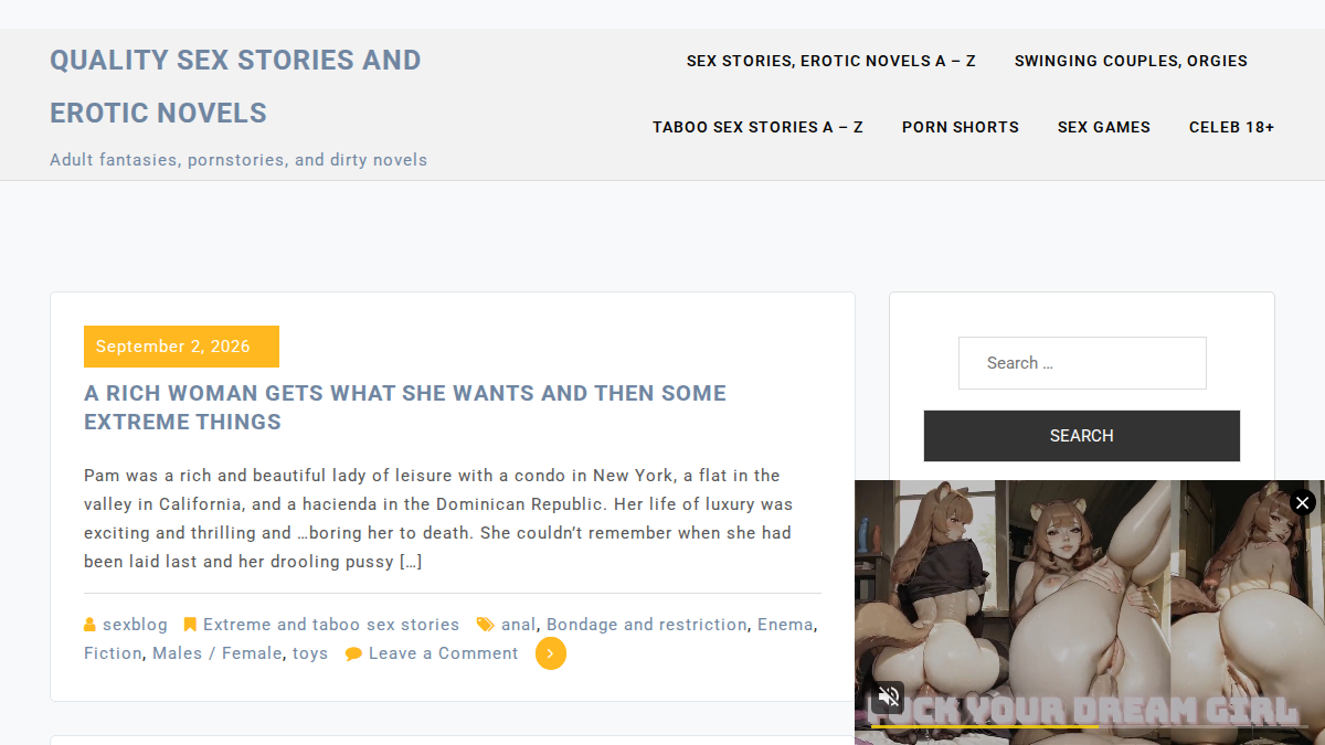 Sexual Stories website preview